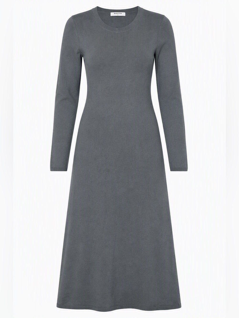 Babaton Sage Green Long Sleeve Knit Maxi Dress sz S
